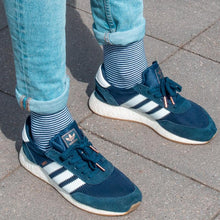 Load image into Gallery viewer, ORTC Navy and White Pin Stripe Socks