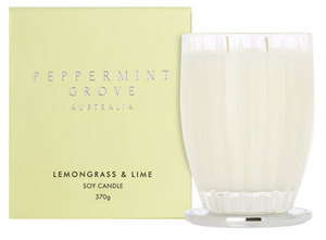 Peppermint Grove Soy Candle – Lemongrass & Lime