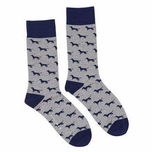 Load image into Gallery viewer, ORTC Grey and Navy Dachies Socks
