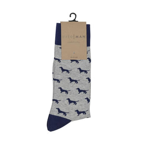 ORTC Grey and Navy Dachies Socks